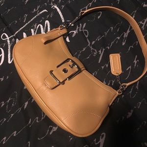 Sm tan coach hand bag
